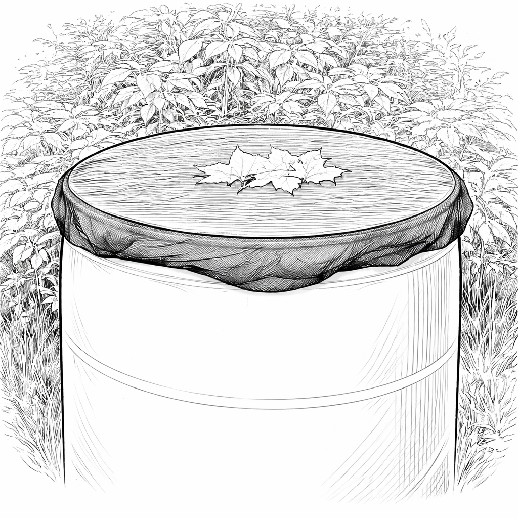 Image illustrant un bidon couvert par un filet